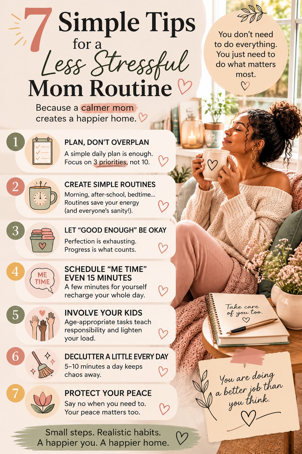 7 Simple Habits That Make Busy Moms Feel Less Overwhelmed